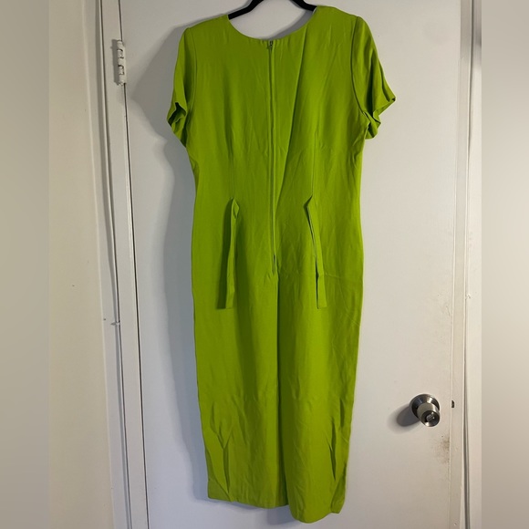 Lime Green Bodycon 80’s Cocktail Dress - Picture 2 of 5